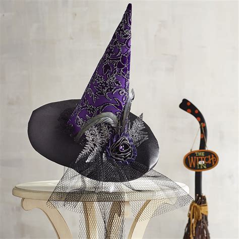 Shadowy velvet witch hat